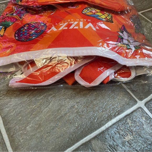 NWT, unopened VIZZY reusable orange/white bag with straps and zipper - Picture 4 of 12